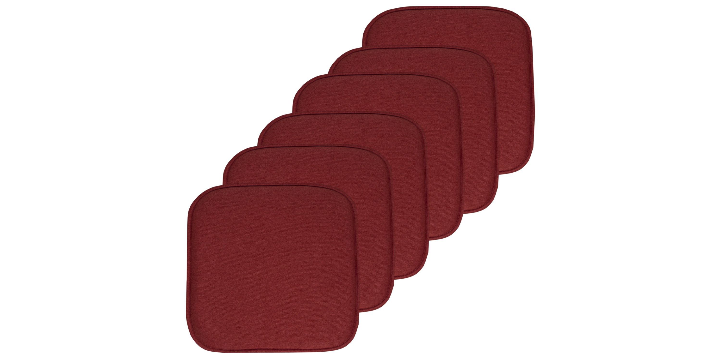 Charlotte Jacquard Cover Memory Foam Chair Pads 6 Pack