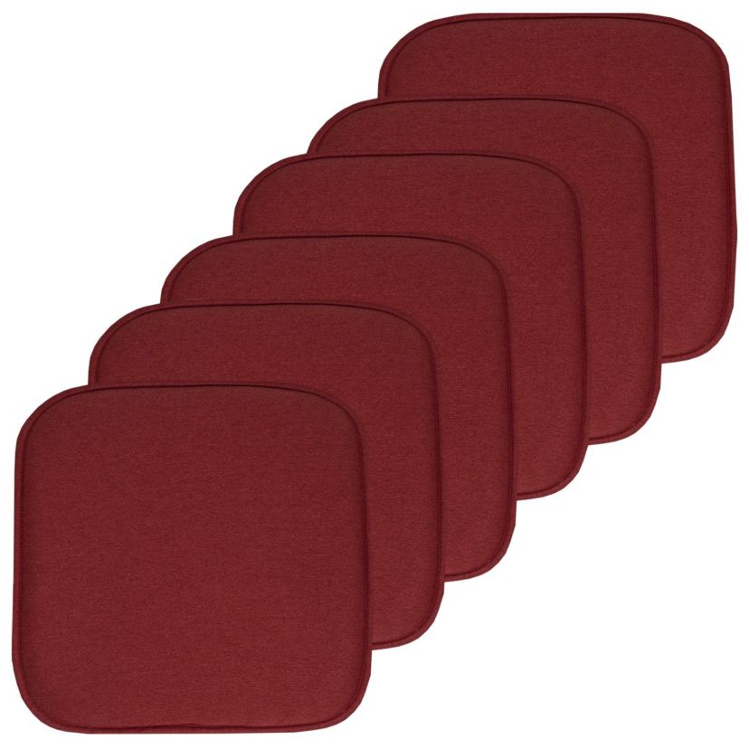 Charlotte Jacquard Cover Memory Foam Chair Pads 6 Pack