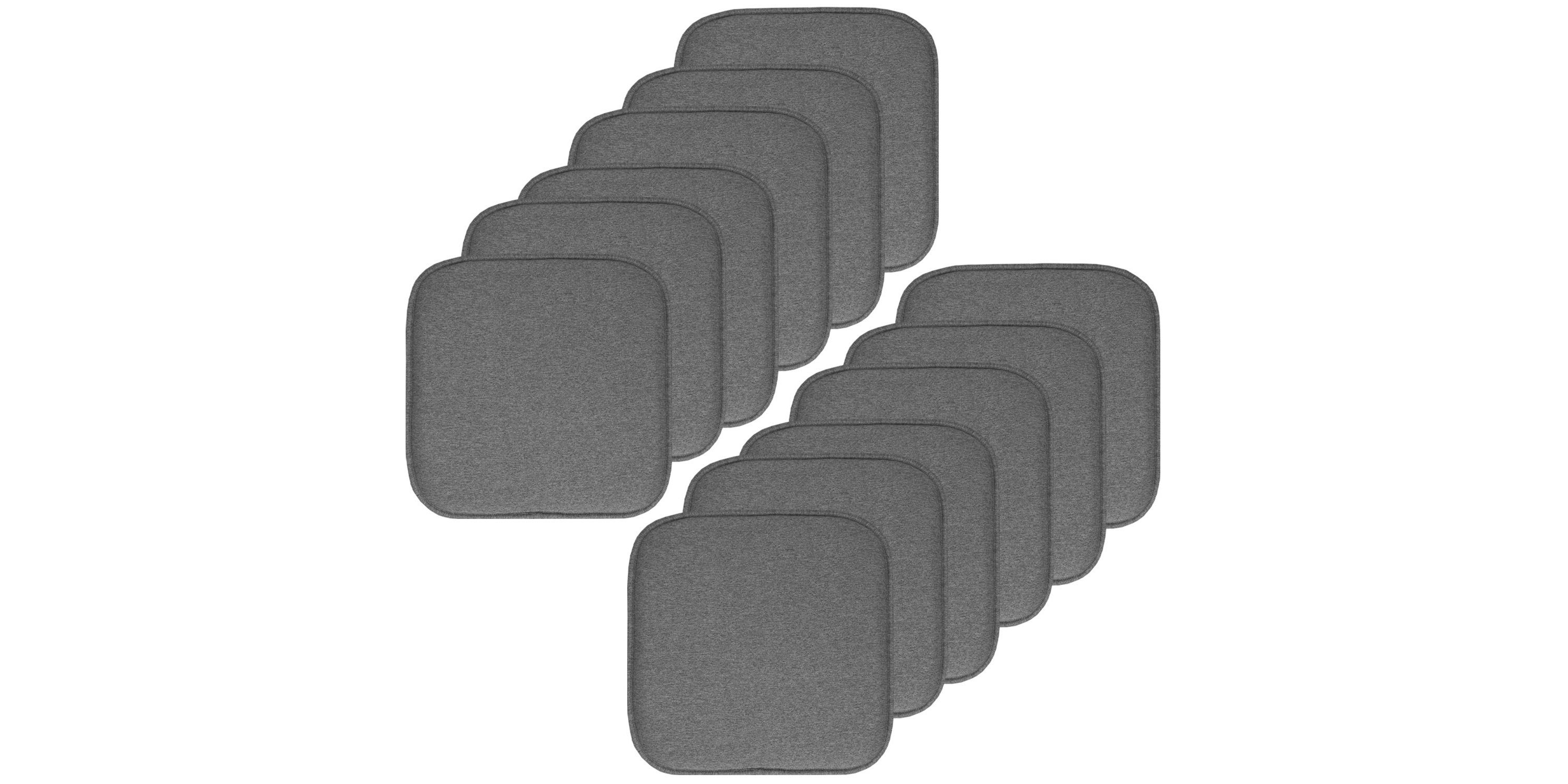 Charlotte Jacquard Cover Memory Foam Chair Pads 12 Pack