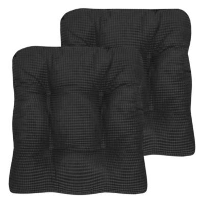 Sweet Home Collection Fluffy Memory Foam Non Slip Chair Cushion Pad 2 Pack