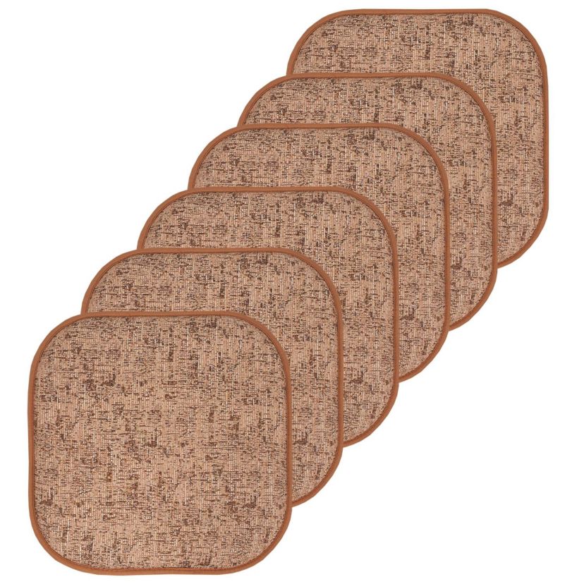 Broadway Memory Foam No Slip Back Chair Pad Cushion 6 Pack