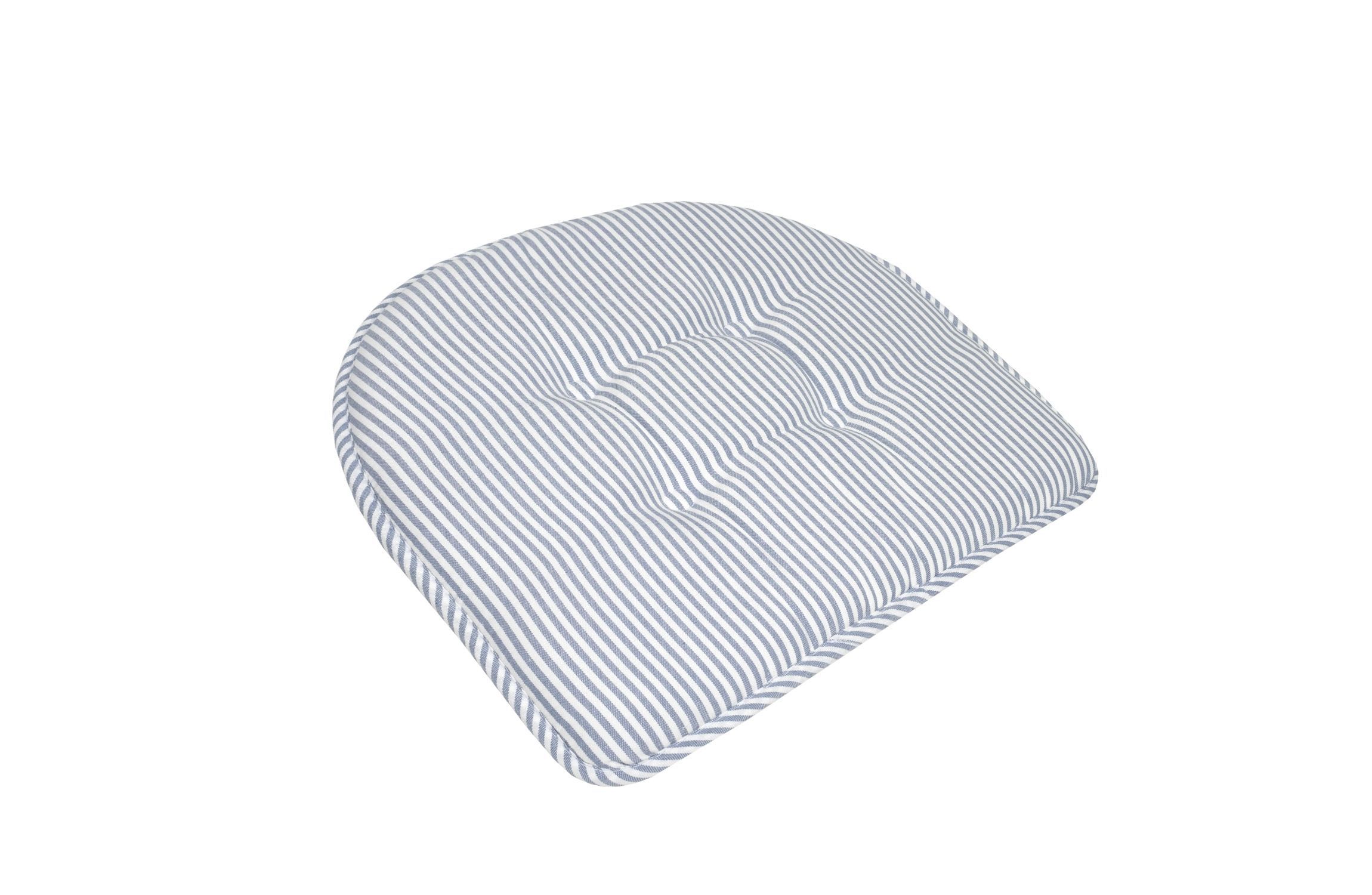Pinstripe U Shaped Memory Foam Chair Pad 6 Pack