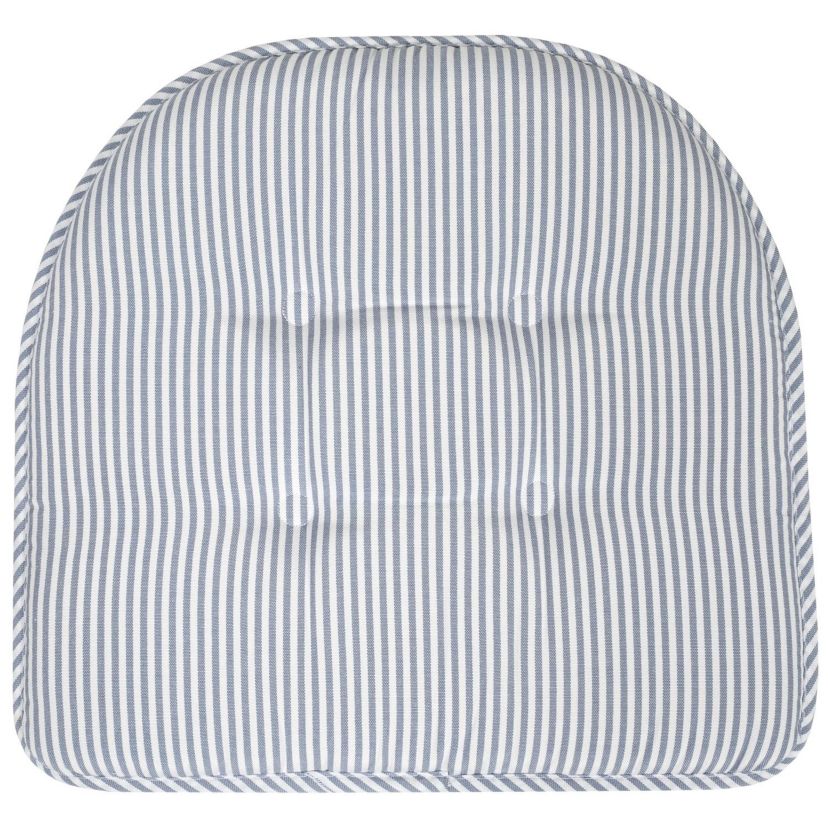 Pinstripe U Shaped Memory Foam Chair Pad 6 Pack
