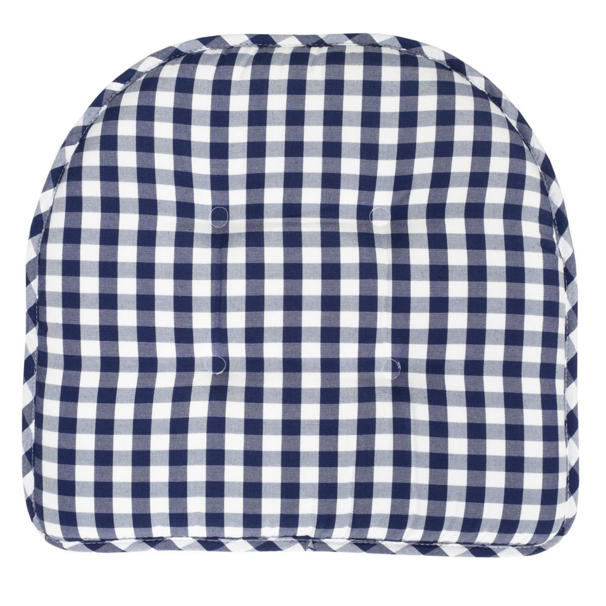 Checkered Memory Foam U-Shape Non-Slip Chair Cushion Pad 2 Pack