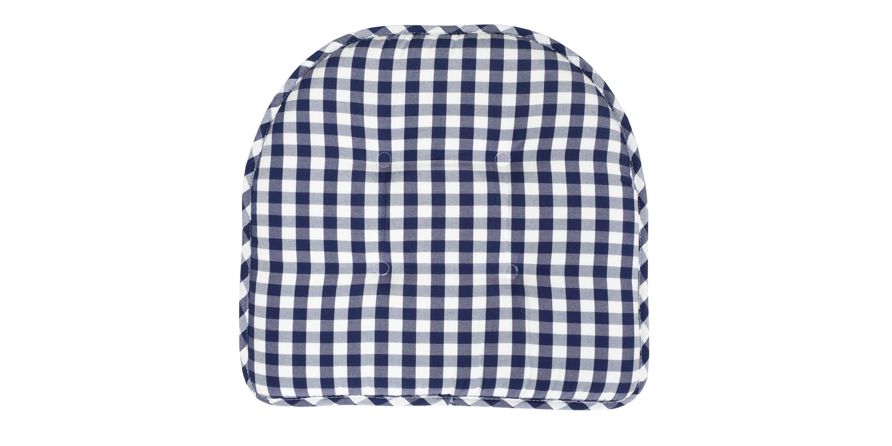 Checkered Memory Foam U-Shape Non-Slip Chair Cushion Pad 2 Pack