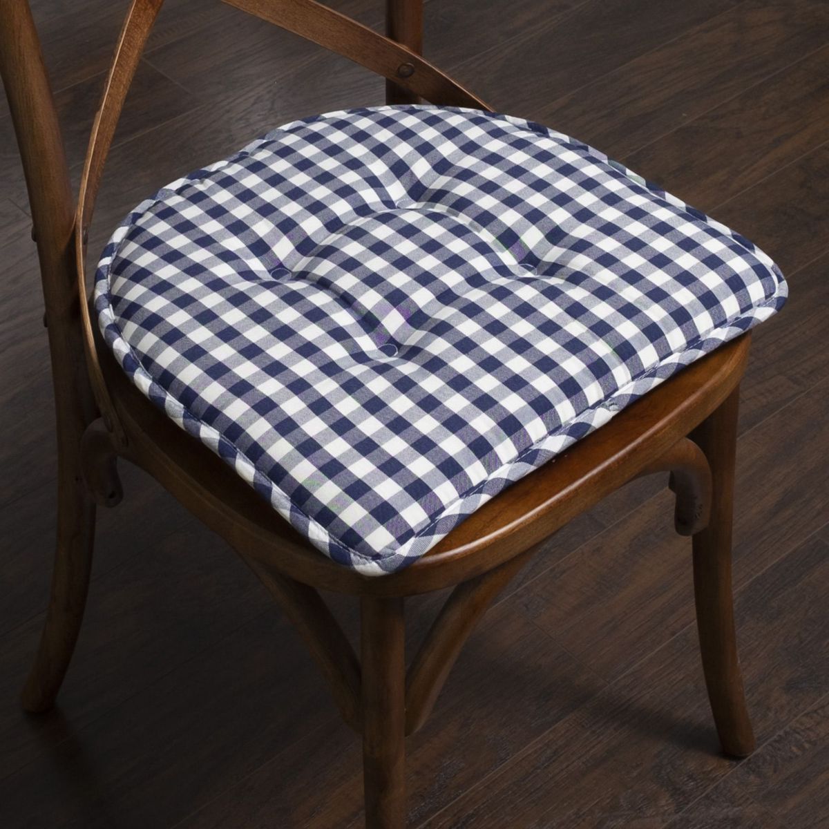 Checkered Memory Foam U-Shape Non-Slip Chair Cushion Pad 2 Pack