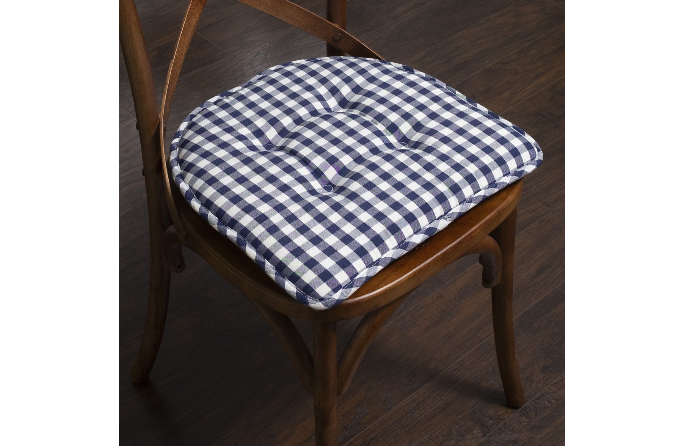 Checkered Memory Foam U-Shape Non-Slip Chair Cushion Pad 2 Pack