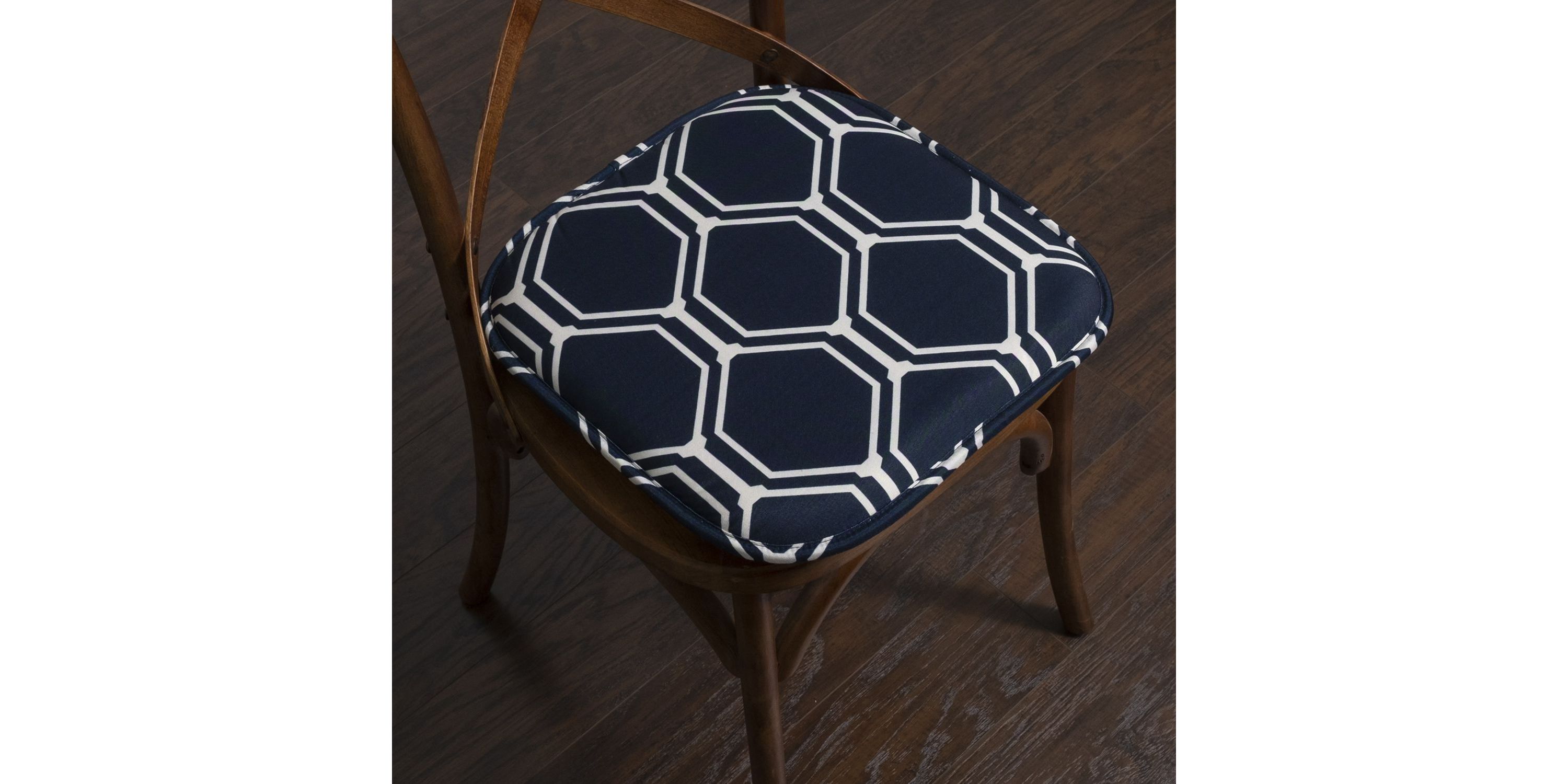Mirage Hexagonal Print Memory Foam Chair Pads 12 Pack