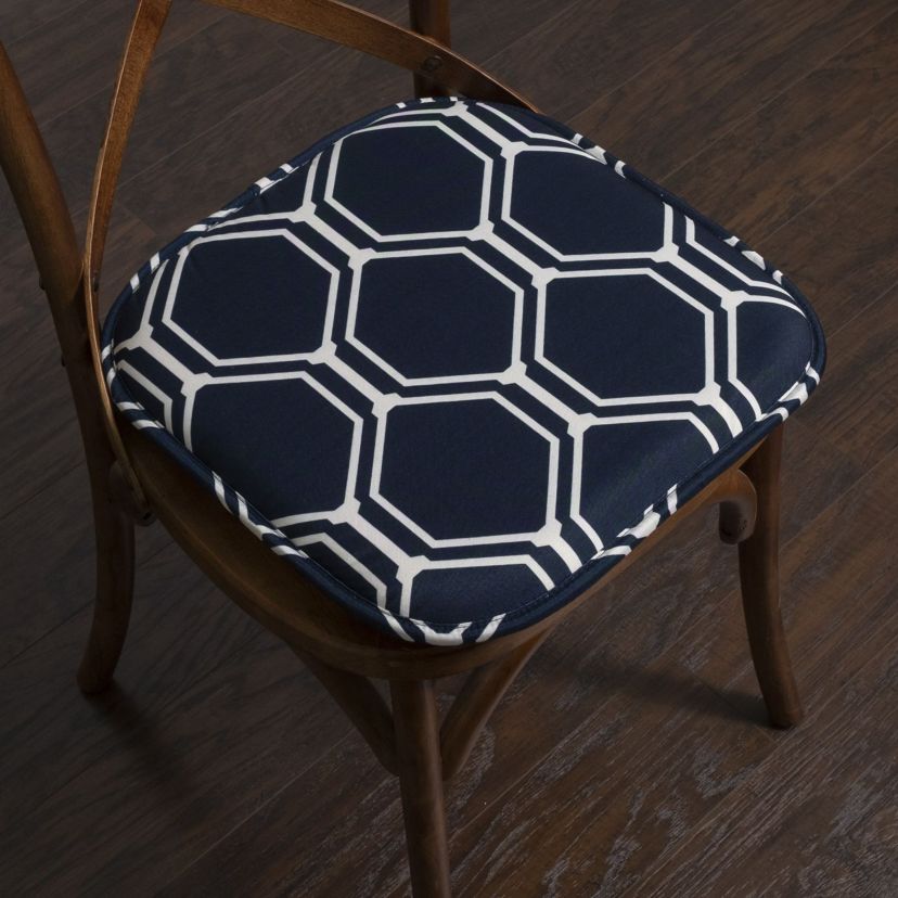Mirage Hexagonal Print Memory Foam Chair Pads 12 Pack