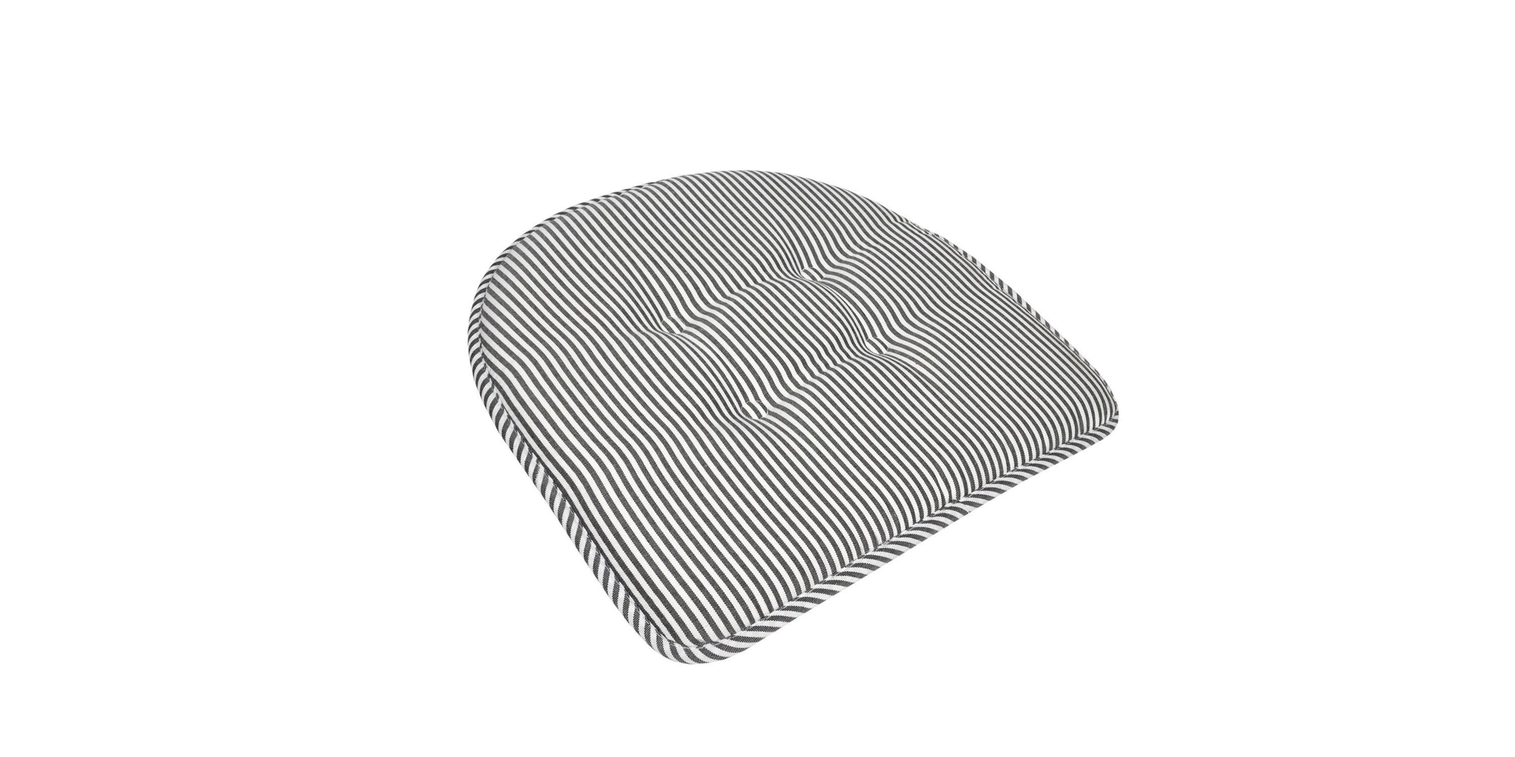 Pinstripe U Shaped Memory Foam Chair Pad 4 Pack