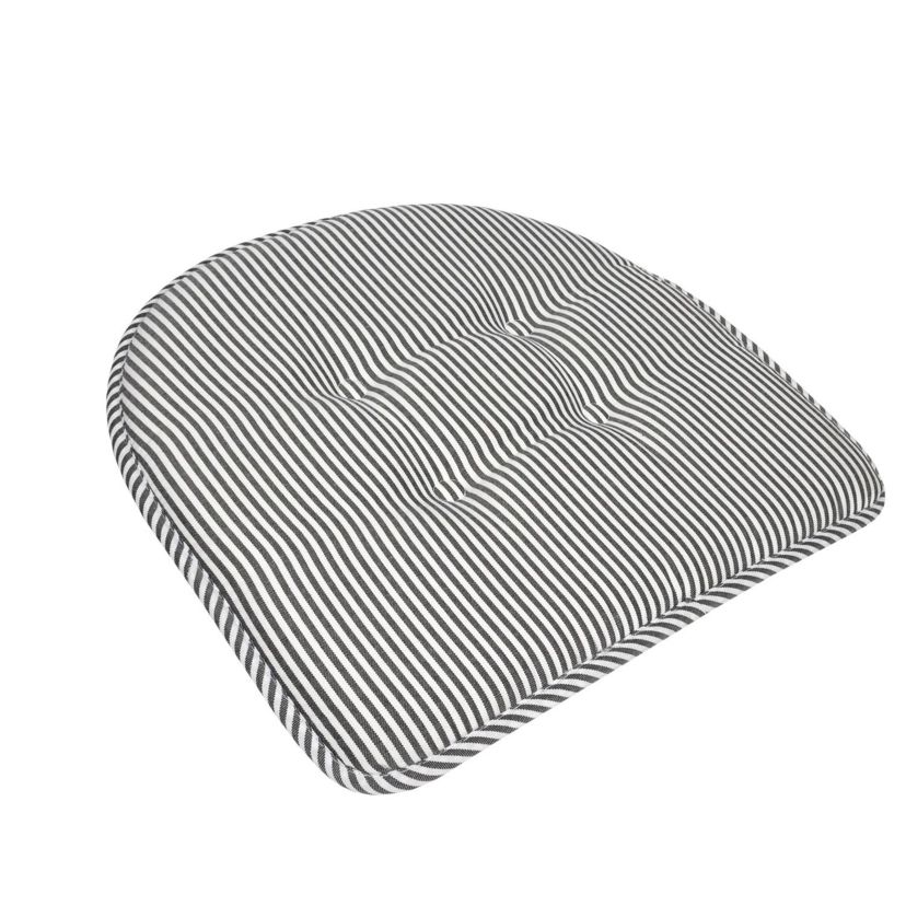 Pinstripe U Shaped Memory Foam Chair Pad 4 Pack