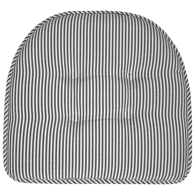 Pinstripe U Shaped Memory Foam Chair Pad 4 Pack