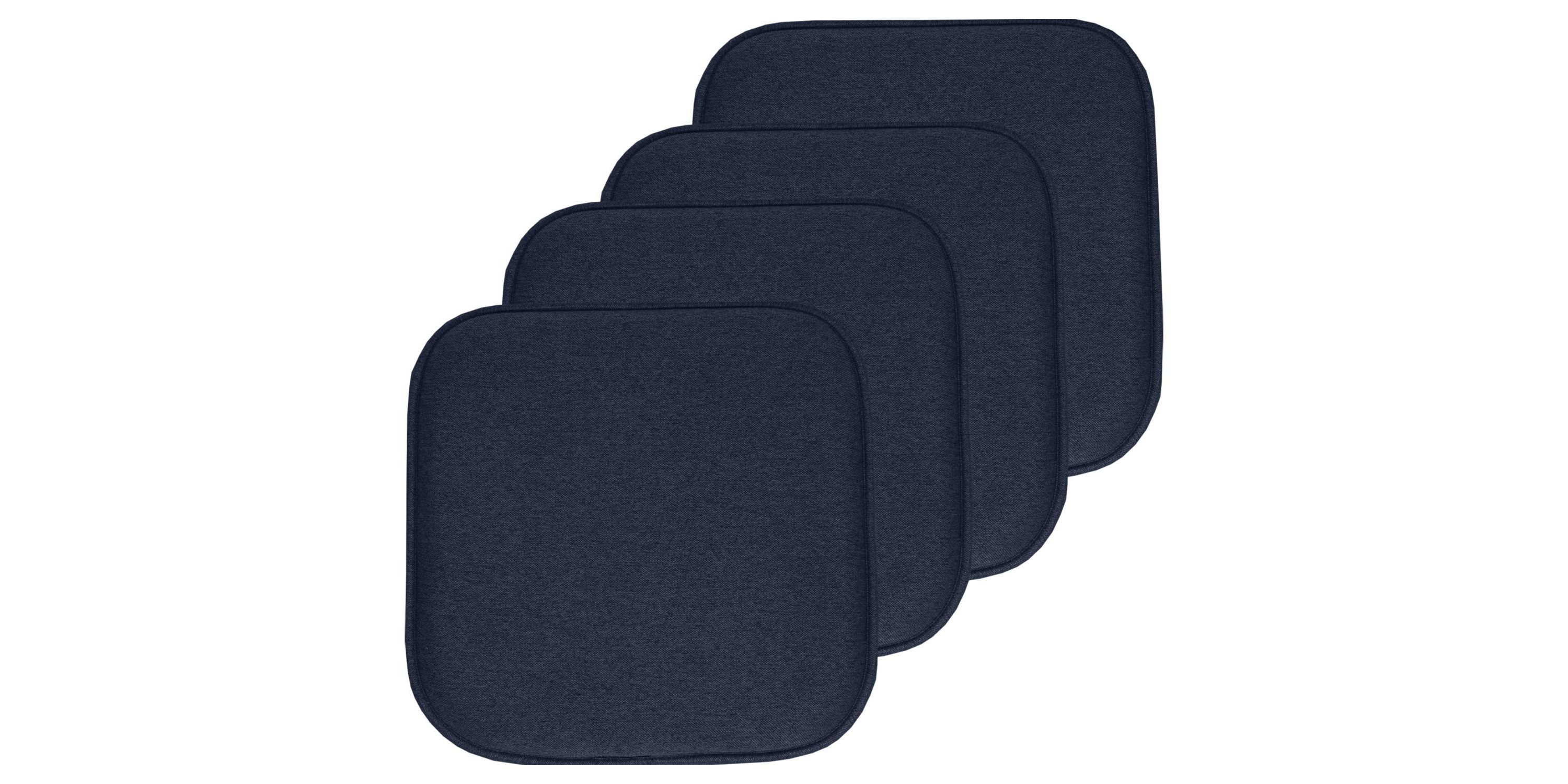 Charlotte Jacquard Cover Memory Foam Chair Pads 4 Pack