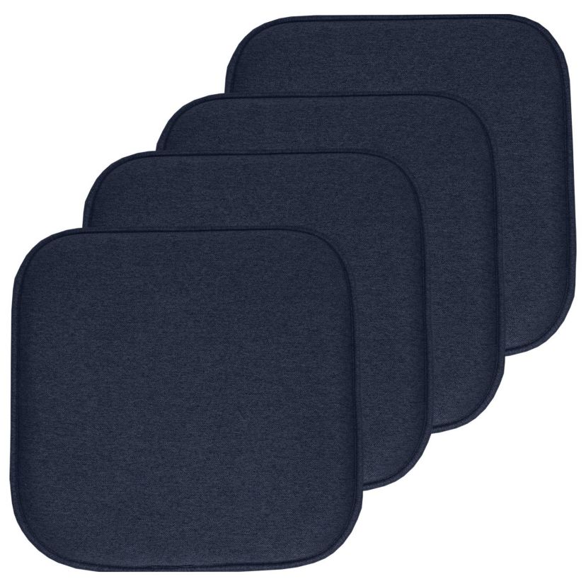 Charlotte Jacquard Cover Memory Foam Chair Pads 4 Pack