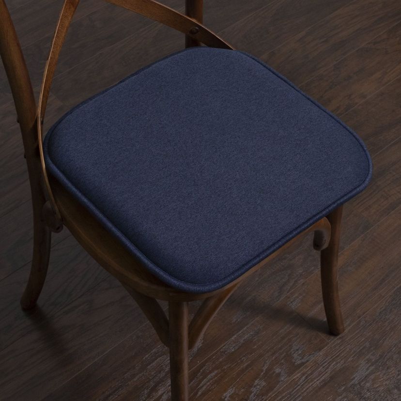 Charlotte Jacquard Cover Memory Foam Chair Pads 4 Pack