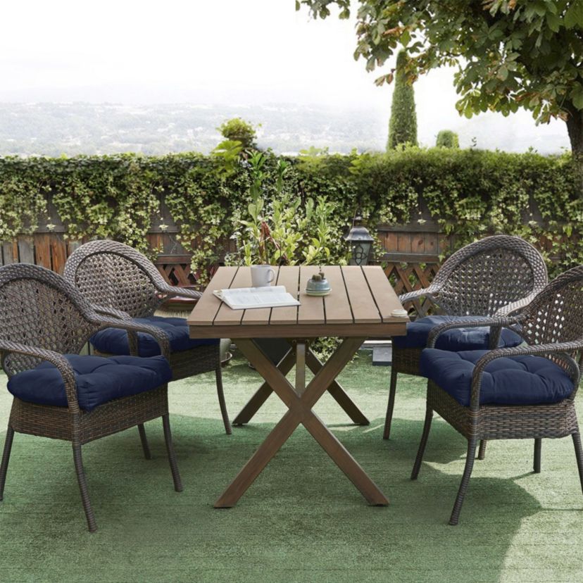 Indoor-Outdoor Reversible Patio Seat Cushion Pad 12 Pack