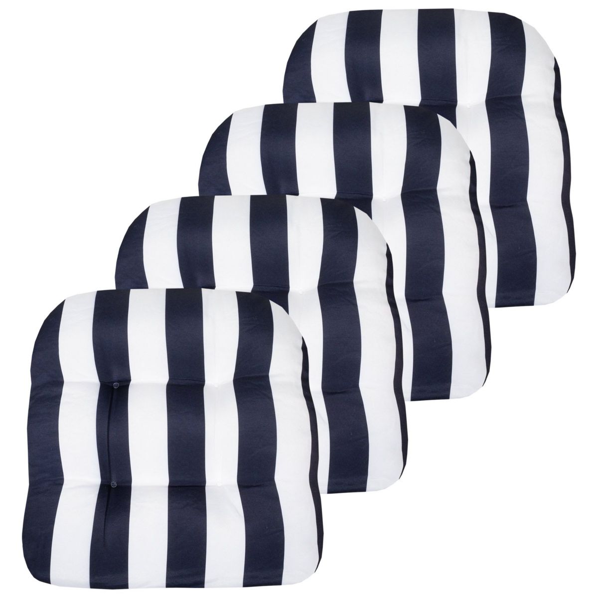 Havana Striped Tufted Patio Seat Cushion 4 Pack
