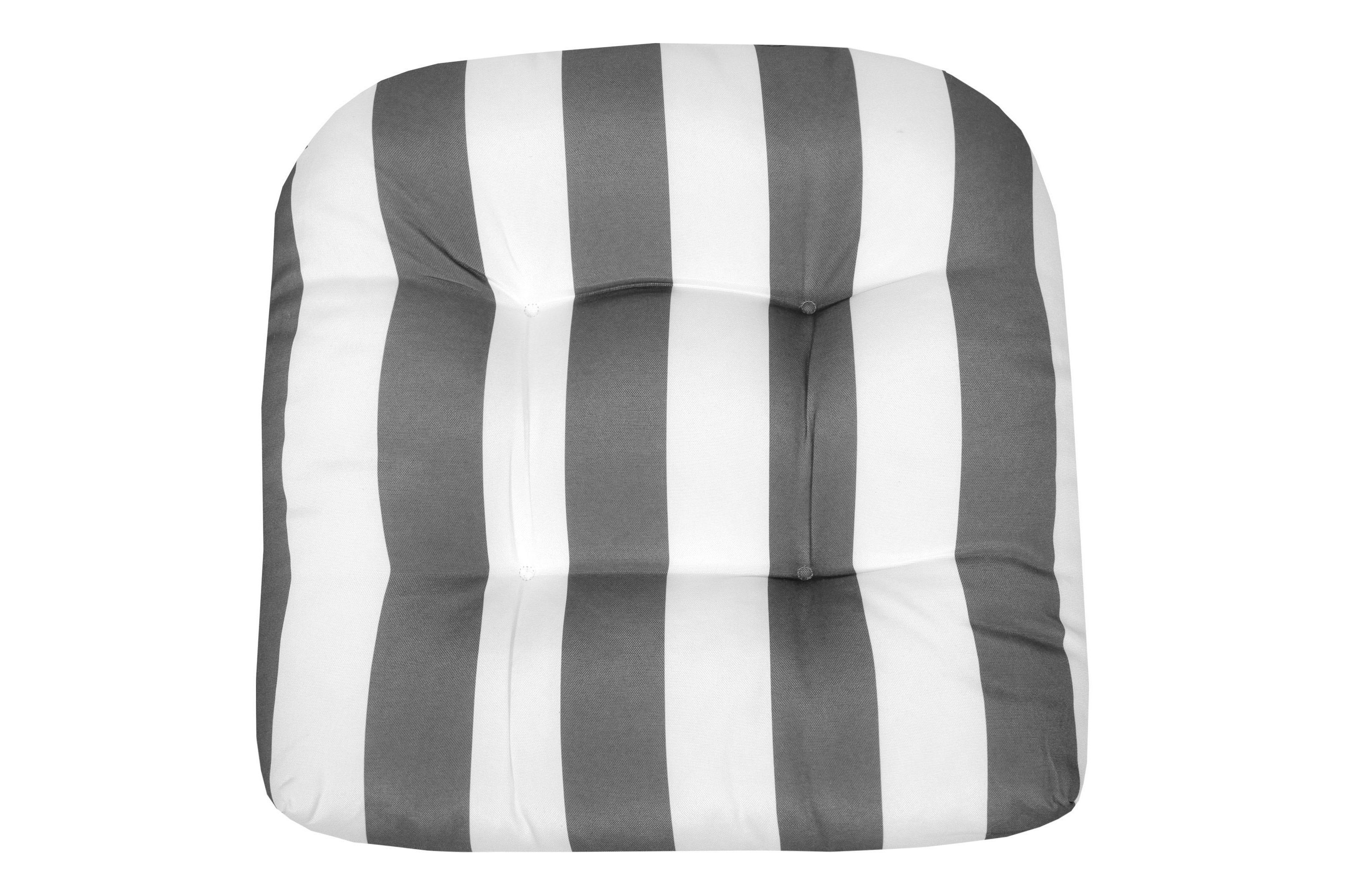 Havana Striped Tufted Patio Seat Cushion 6 Pack