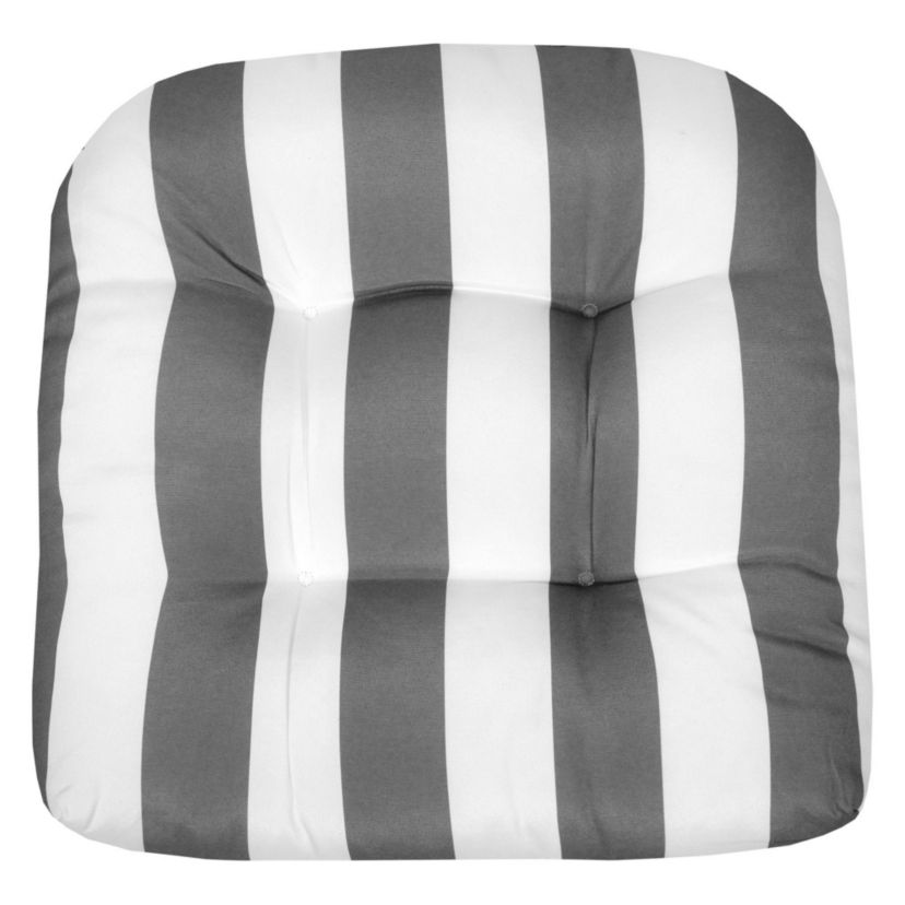 Havana Striped Tufted Patio Seat Cushion 6 Pack