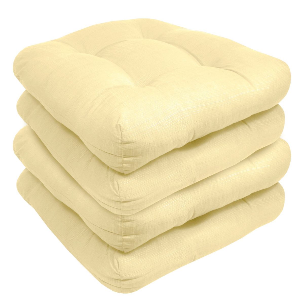 Indoor-Outdoor Reversible Patio Seat Cushion Pad 4 Pack