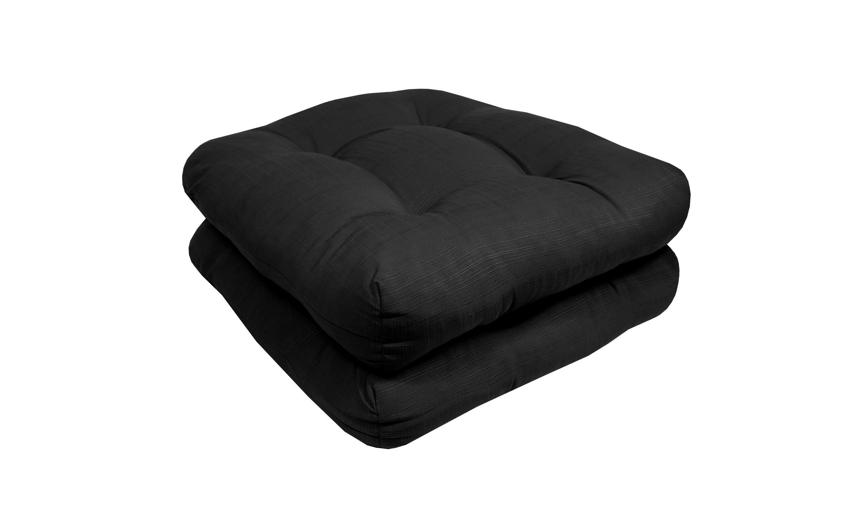 Indoor-Outdoor Reversible Patio Seat Cushion Pad 2 Pack
