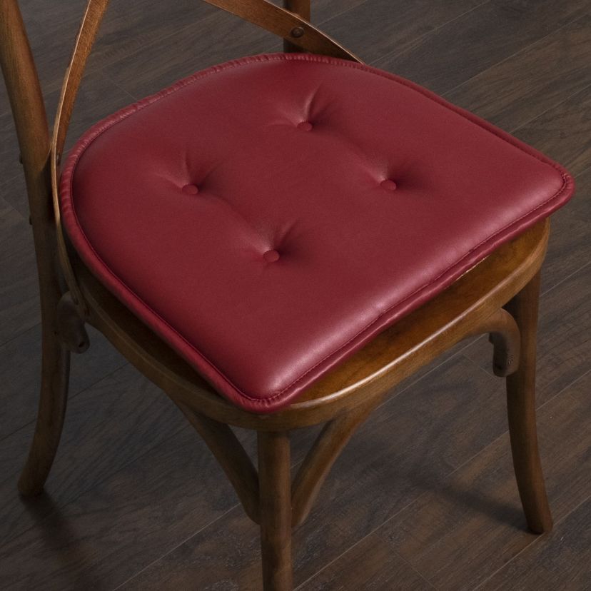 U-Shape Memory Foam Chair Pad Cushion No Slip Faux Leather 4 Pack
