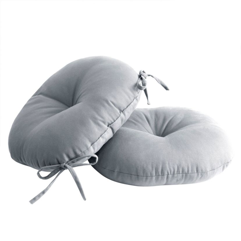 Bistro Patio Chair Tufted Cushion With Ties 4 Pack