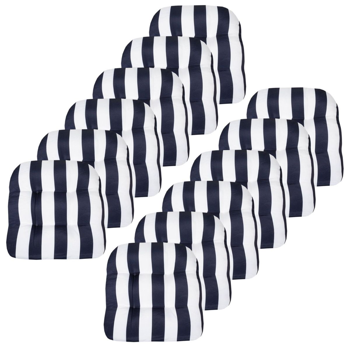 Havana Striped Tufted Patio Seat Cushion 12 Pack