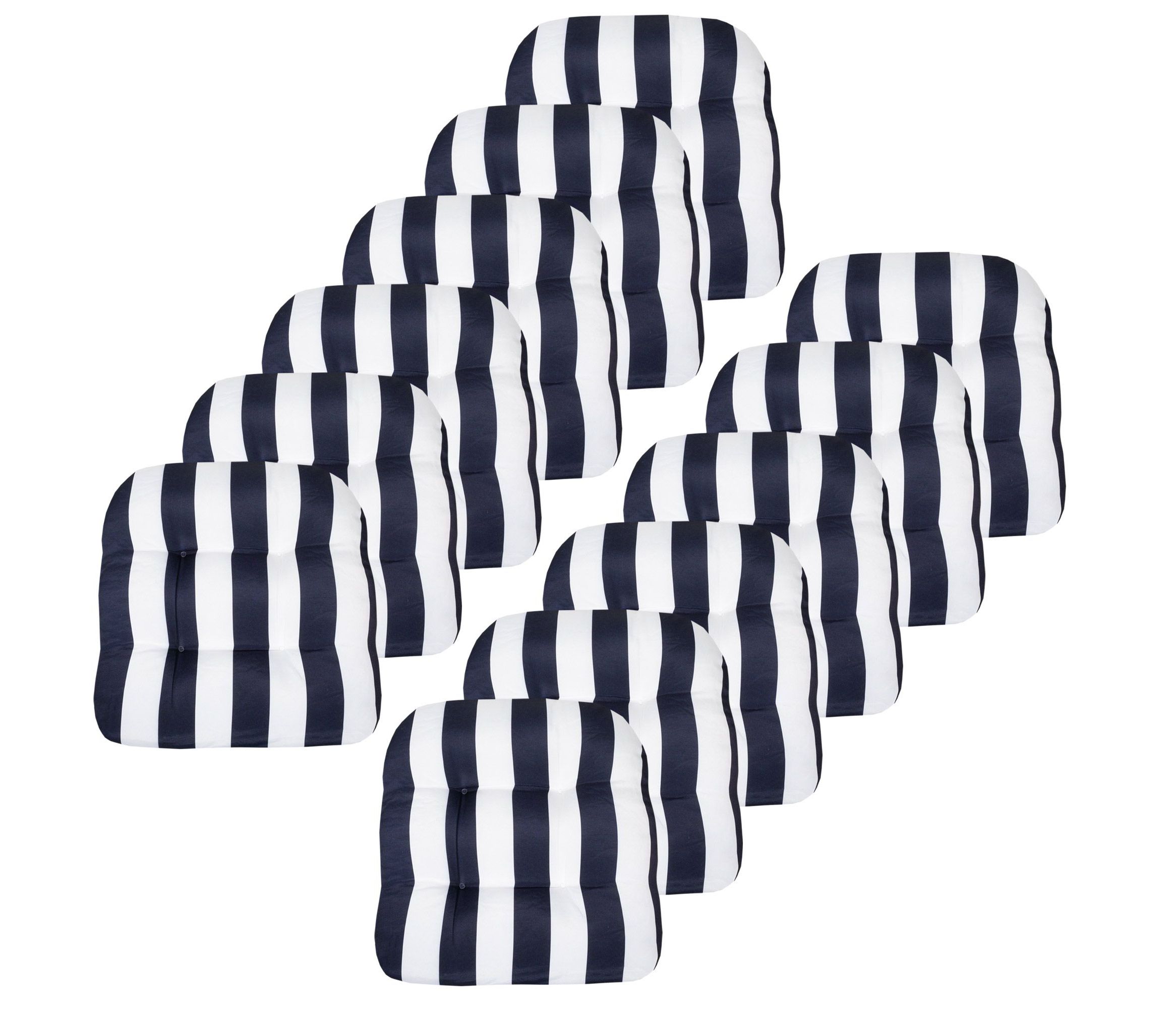 Havana Striped Tufted Patio Seat Cushion 12 Pack