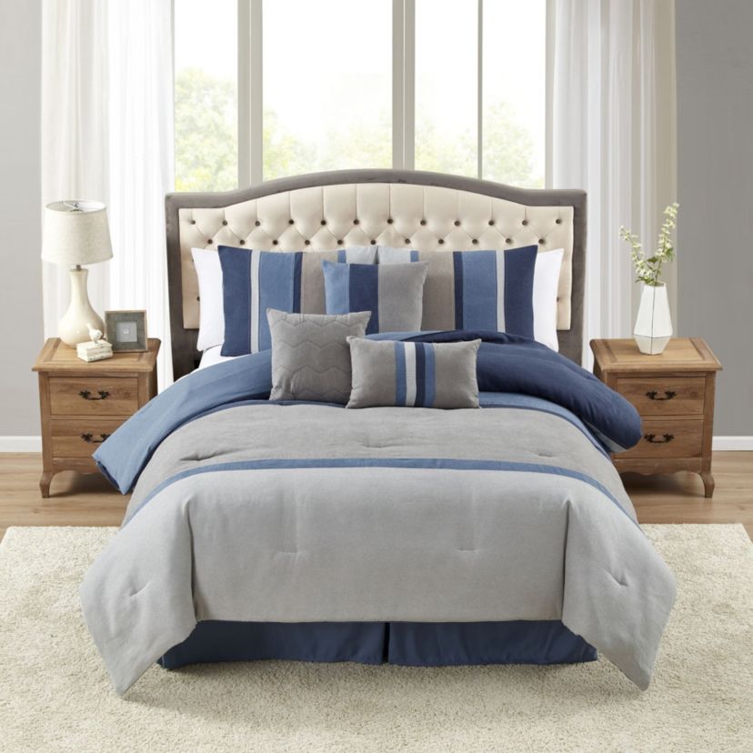 Winston 7 Piece Suede Comforter Set