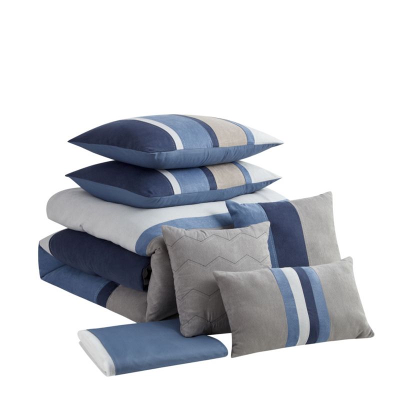 Winston 7 Piece Suede Comforter Set