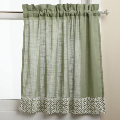 Sweet Home Collection Salem Window Curtains - 24" Tier & Valance Set