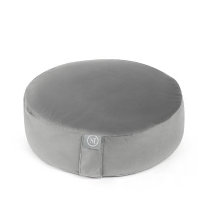 Sweet Home Collection Meditation Cushion, Round Yoga Pillow, Grey