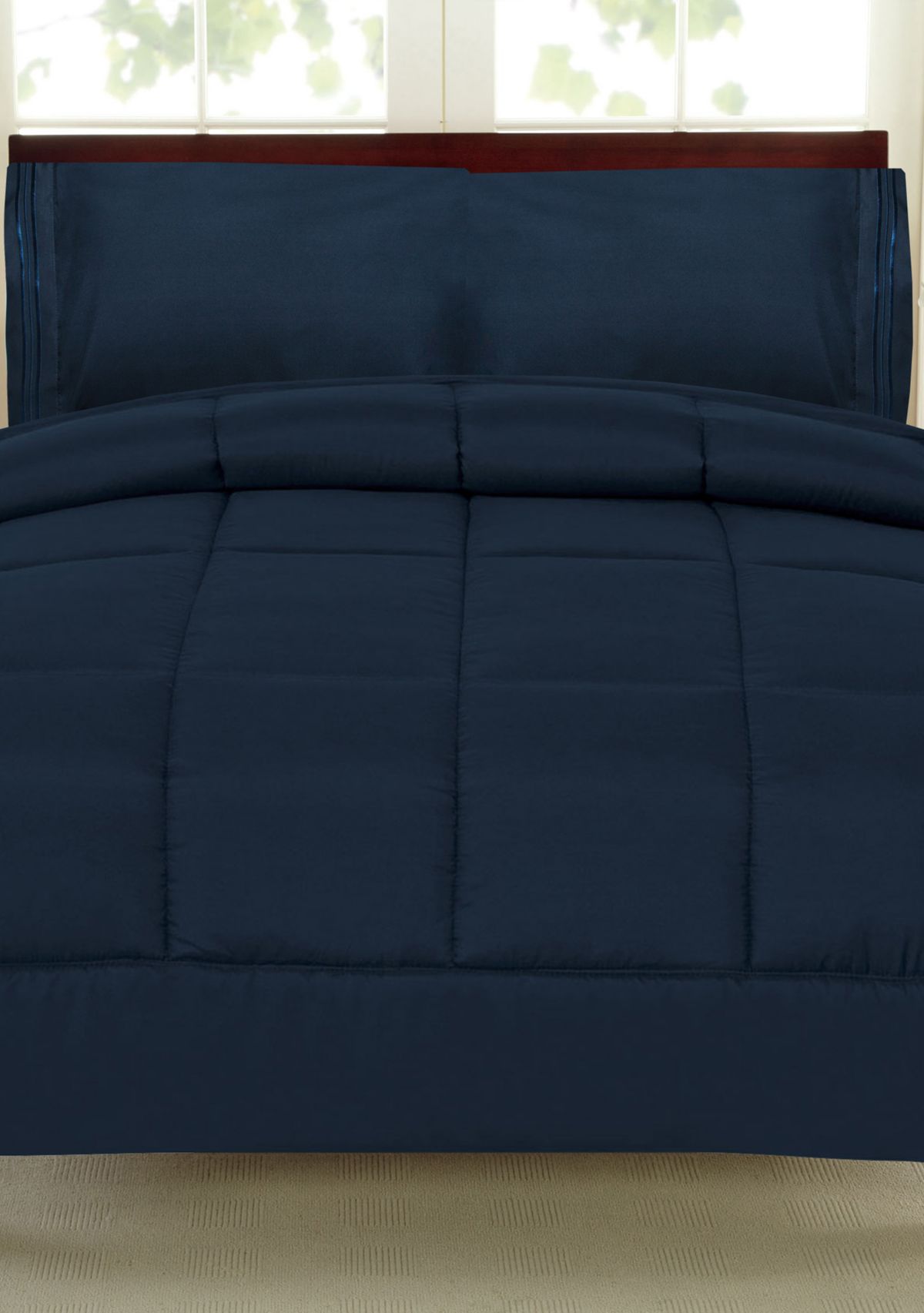 Down Alternative Reversible Solid Color Comforter