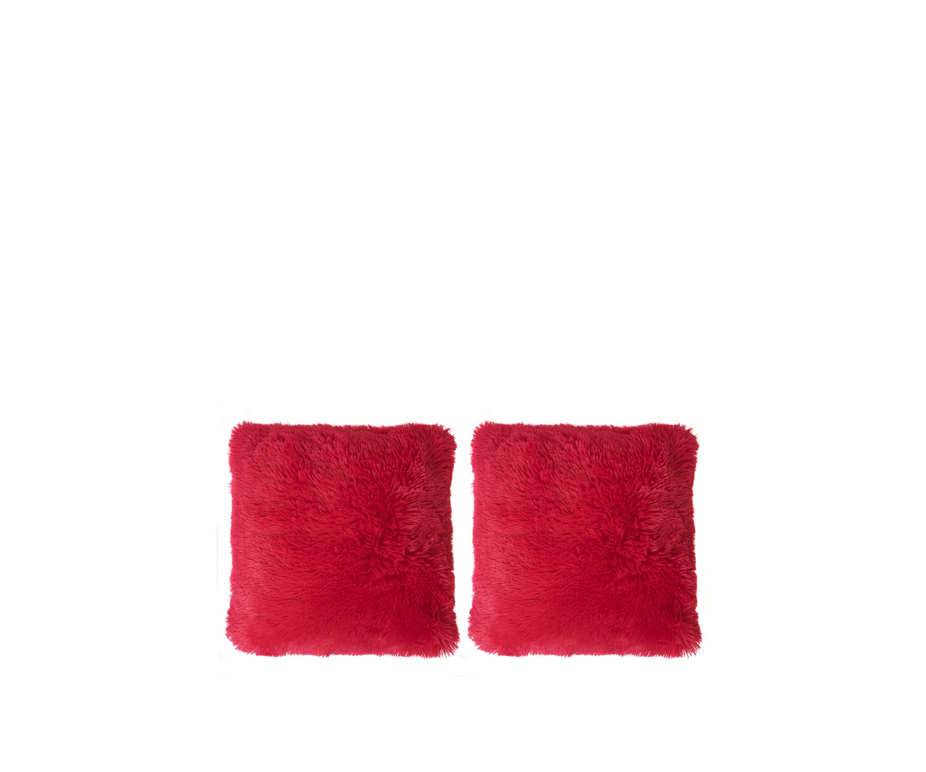 2 Pack Plush Soft and Comfy Faux Fur Throw Pillow
