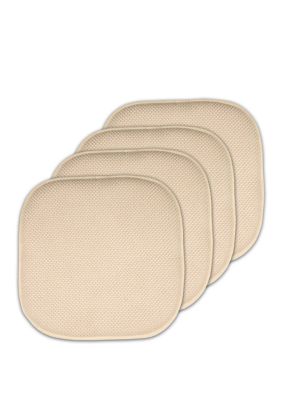 Sweet Home Collection Honeycomb Memory Foam Chair Cushion Pads - 4 Pack, 16 x 16