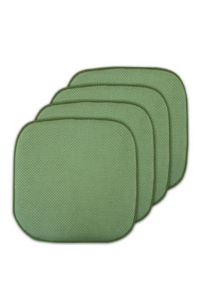 Sweet Home Collection Honeycomb Memory Foam Chair Cushion Pads - 4 Pack
