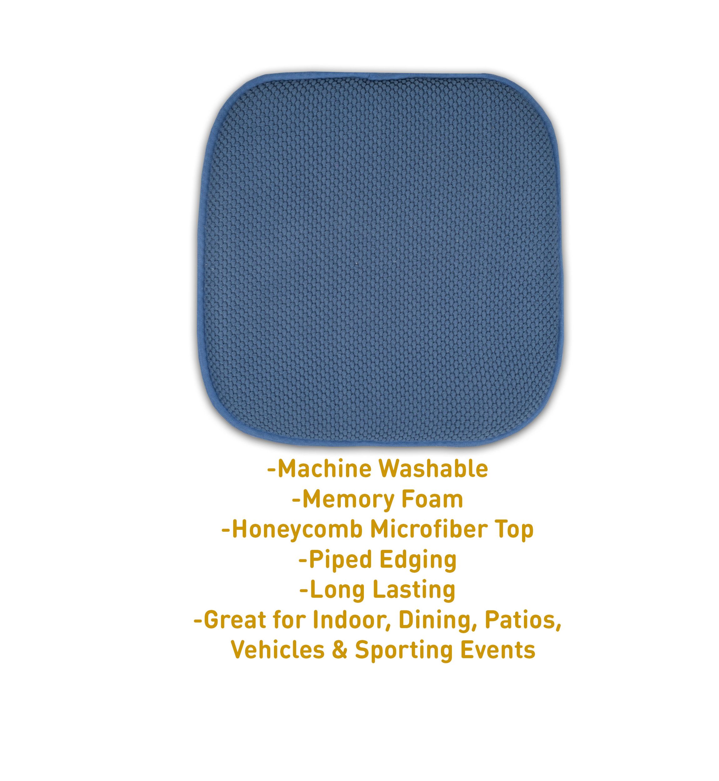 Honeycomb Memory Foam Chair Cushion Pads - 4 Pack
