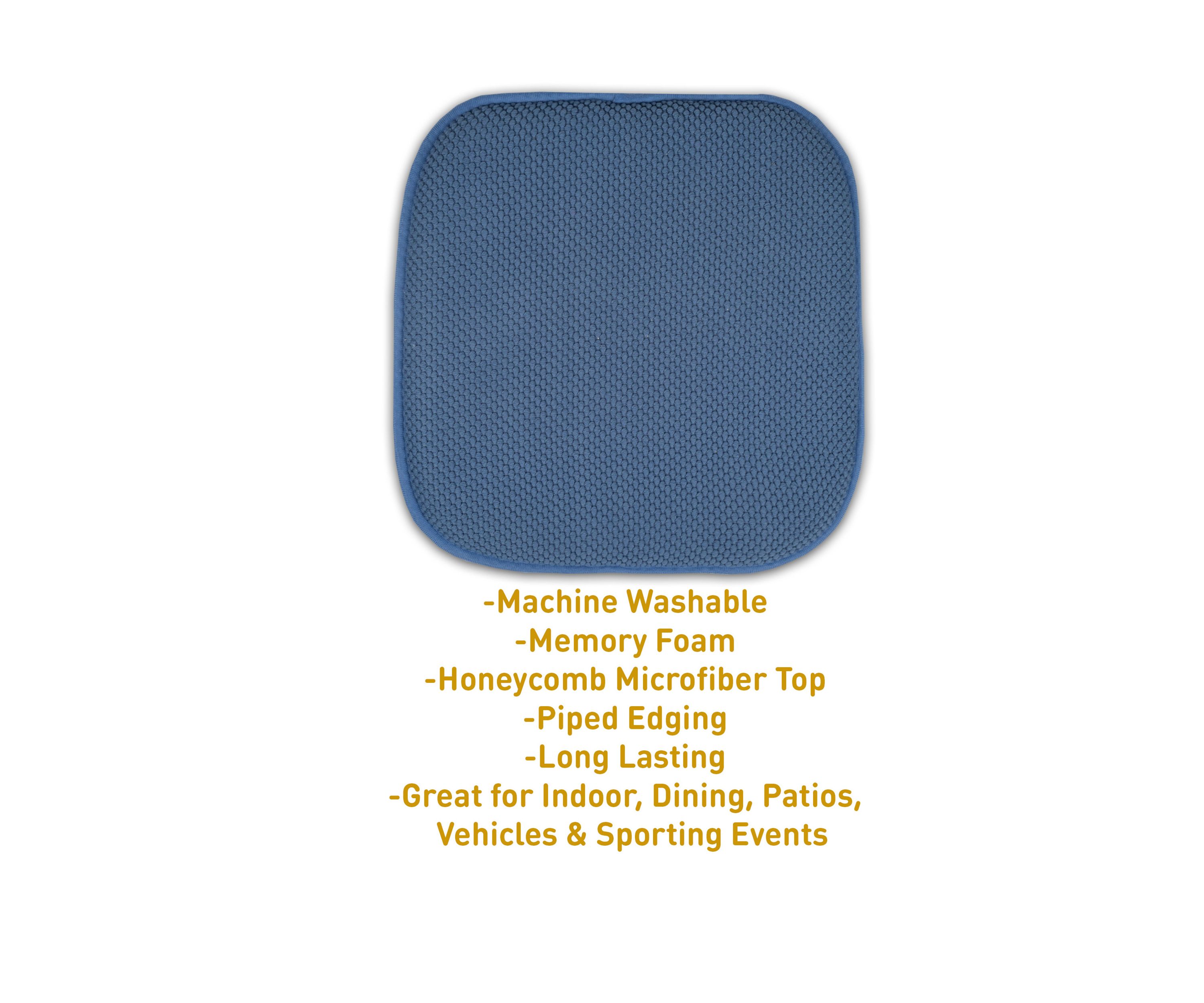 Honeycomb Memory Foam Chair Cushion Pads - 4 Pack