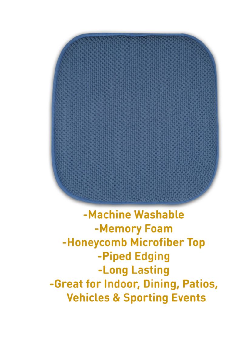 Honeycomb Memory Foam Chair Cushion Pads - 4 Pack