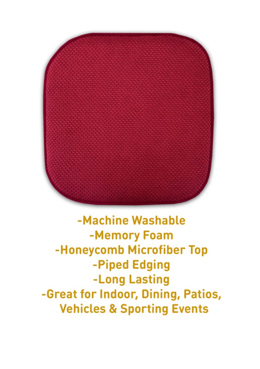 Honeycomb Chair/Seat Memory Foam Cushion Pad Non-Slip Back 12 Pack