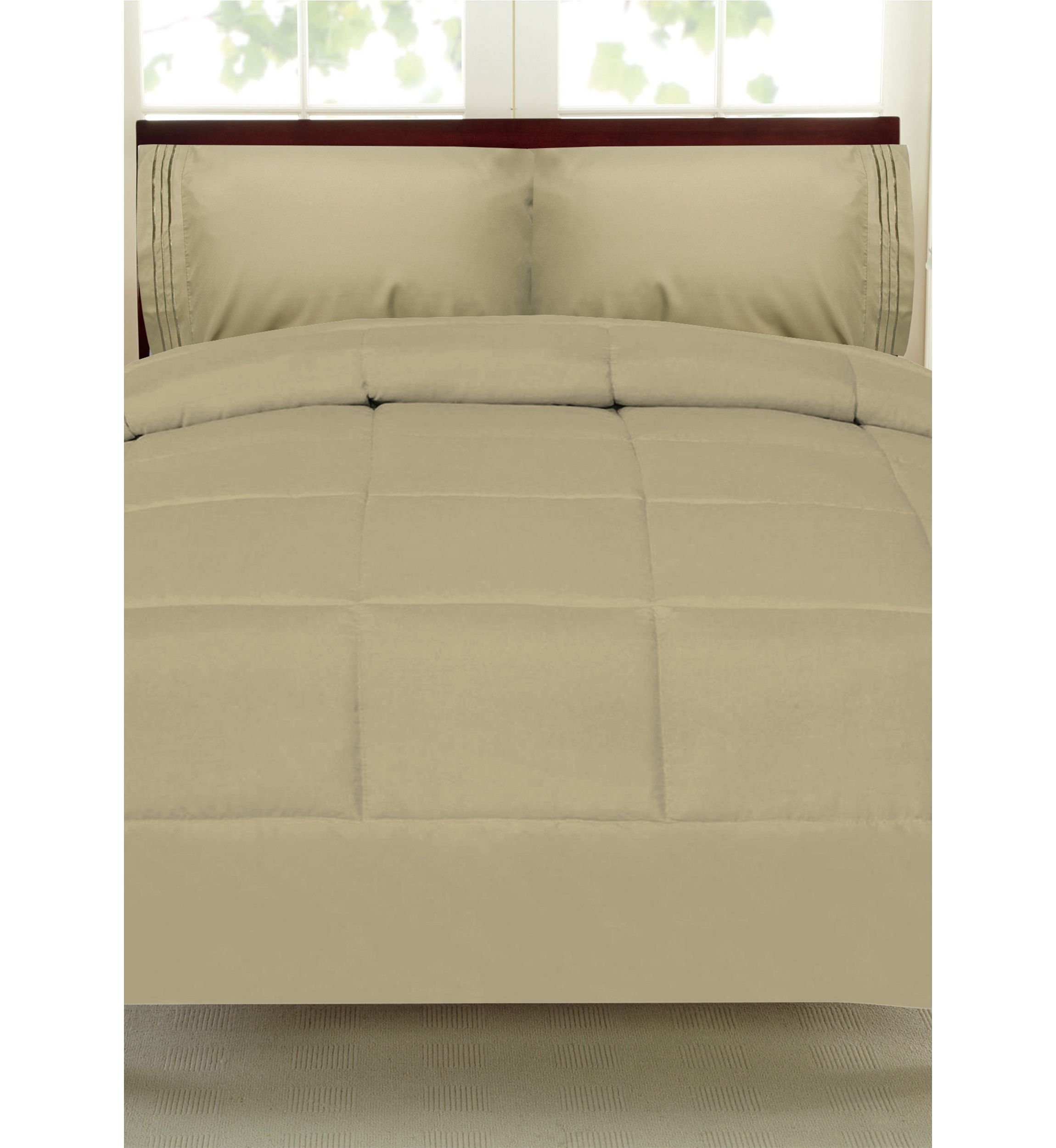 Down Alternative Reversible Solid Color Comforter