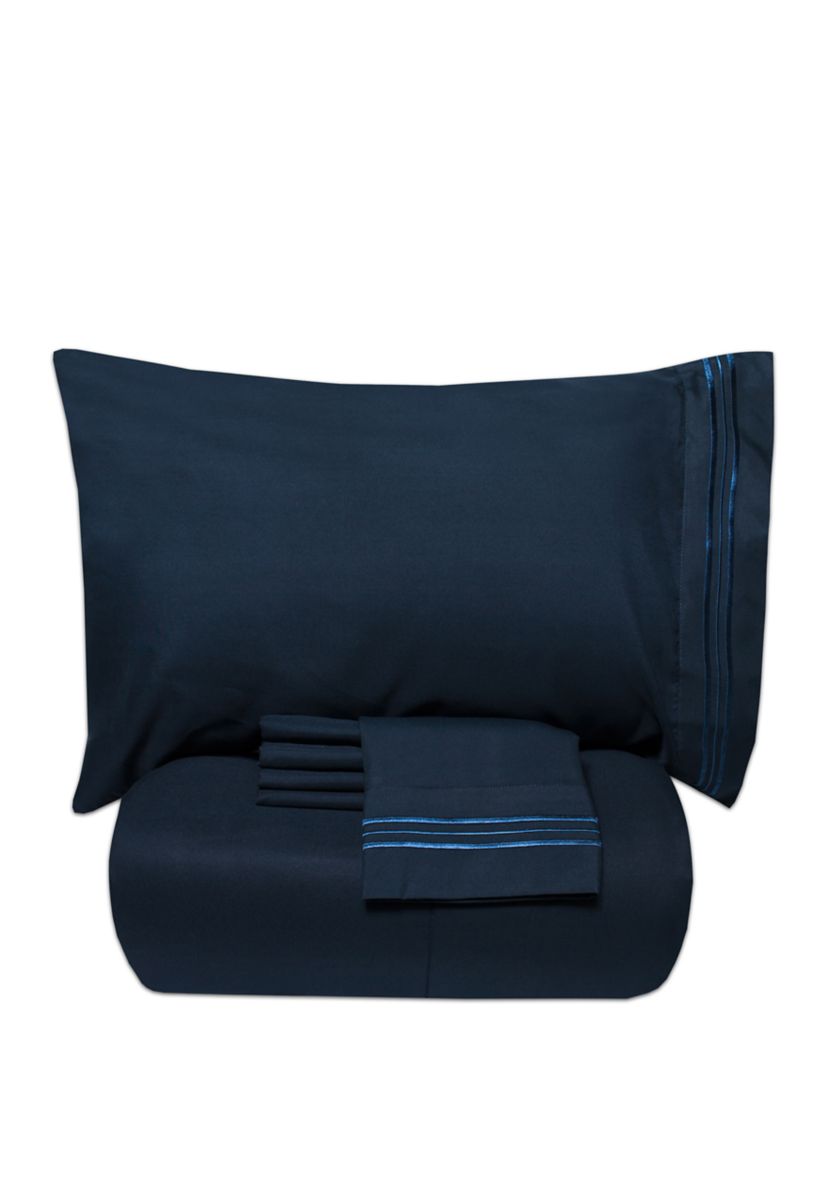 5 Piece Bed in a Bag Comforter and Sheet Set