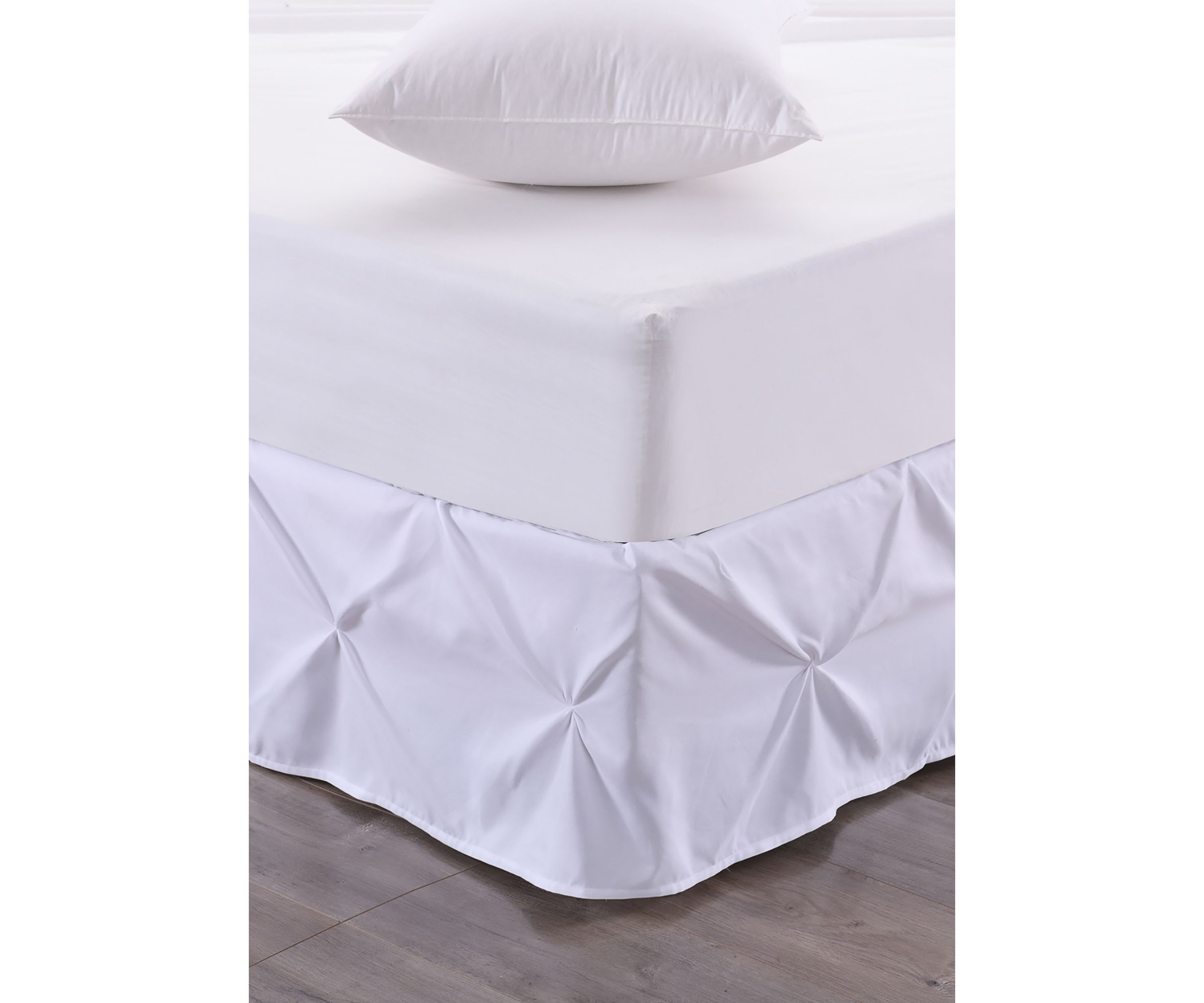 Hudson Pintuck Ruffle Bed Skirt with 14 Inch Drop