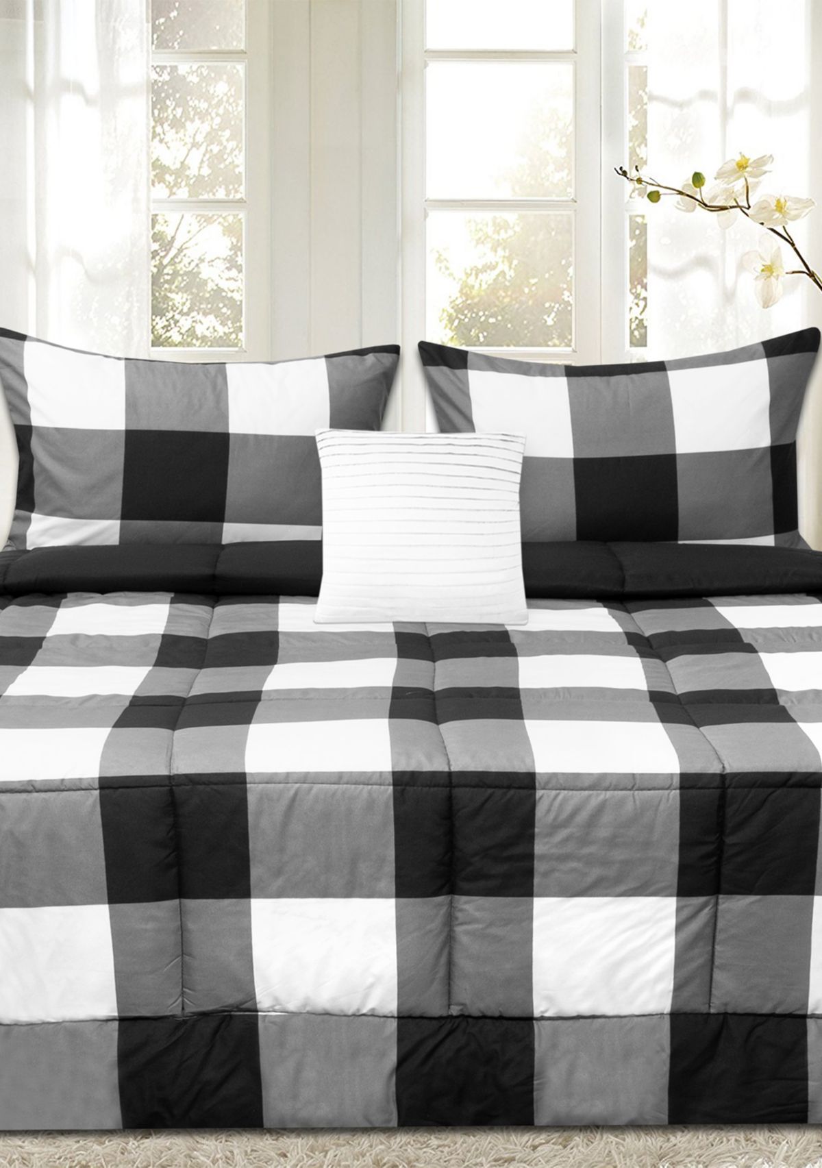 Buffalo Plaid Reversible Down Alternative Comforter Set