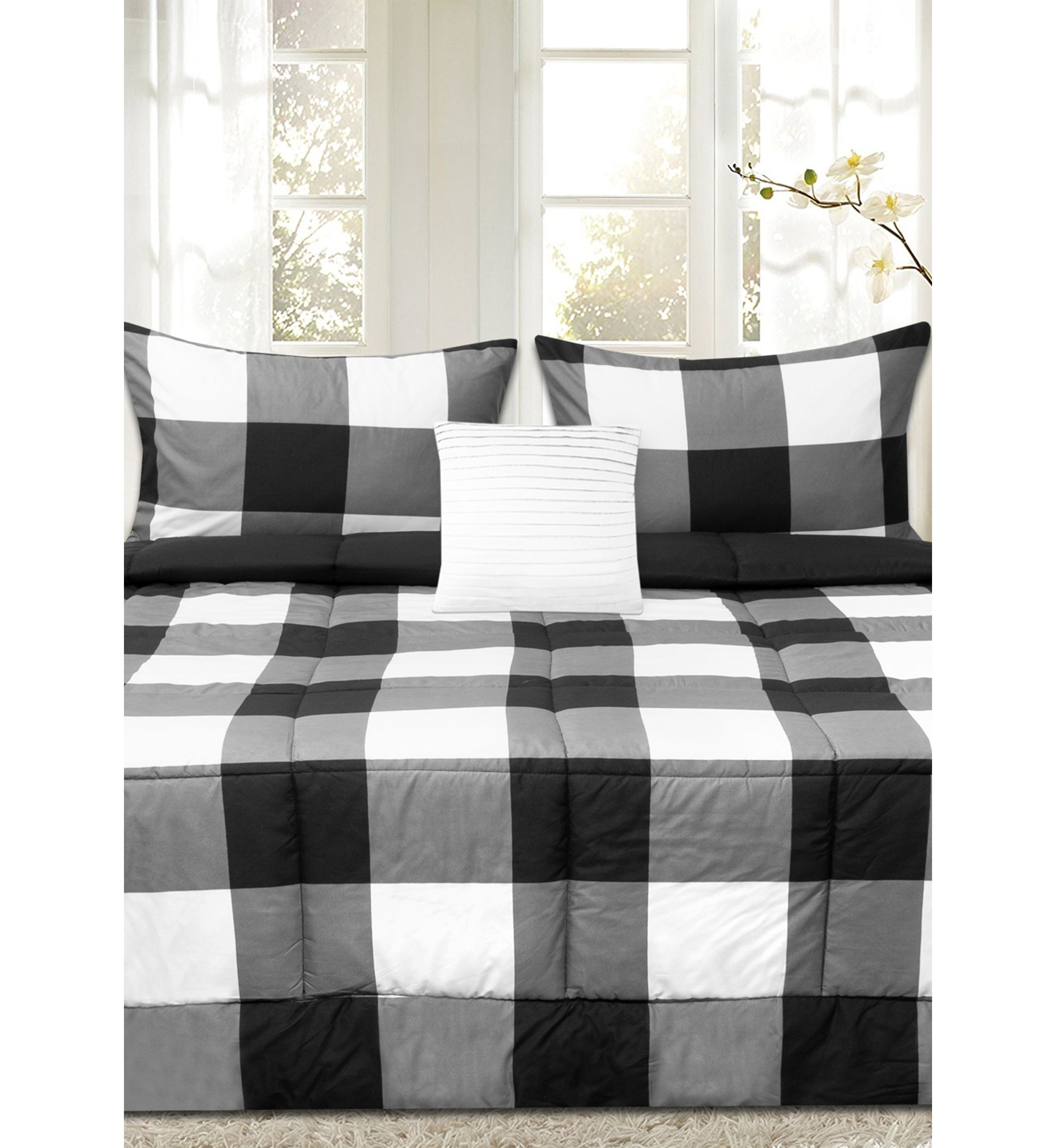 Buffalo Plaid Reversible Down Alternative Comforter Set