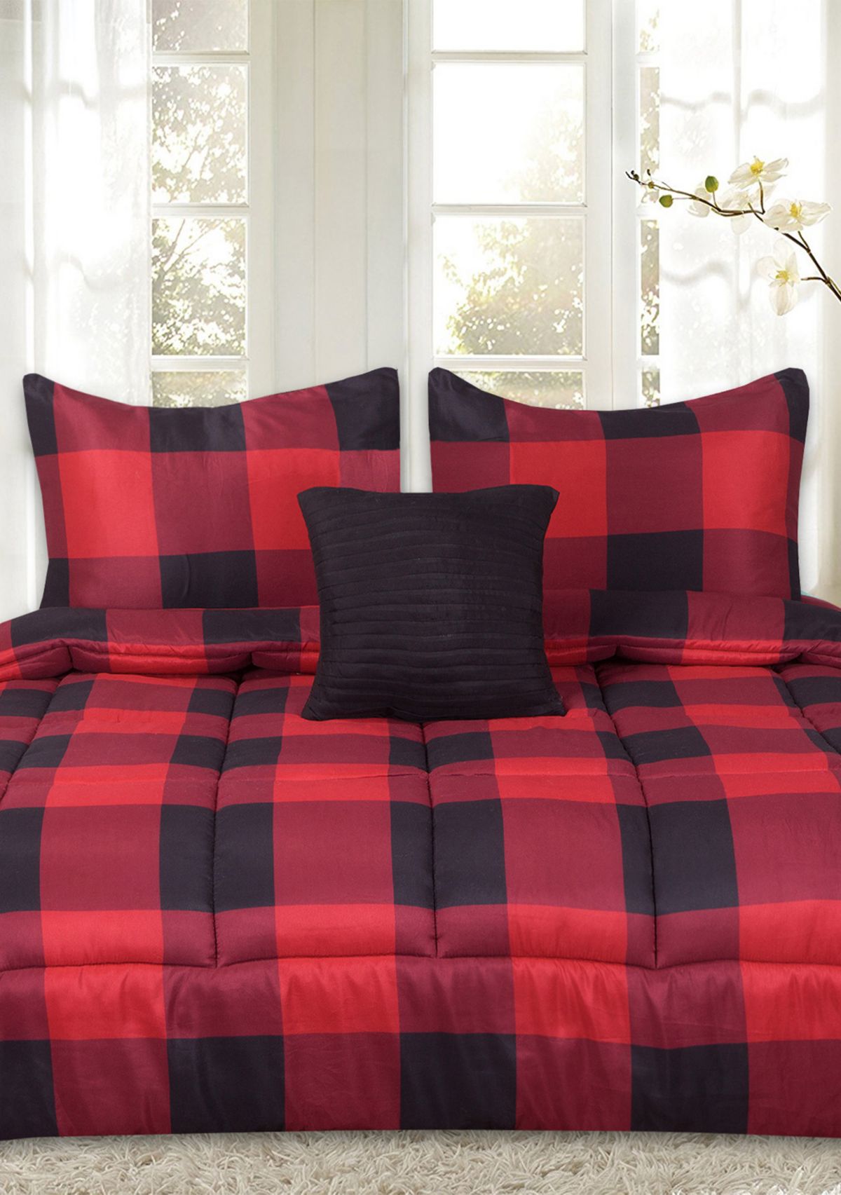 Buffalo Plaid Reversible Down Alternative Comforter Set