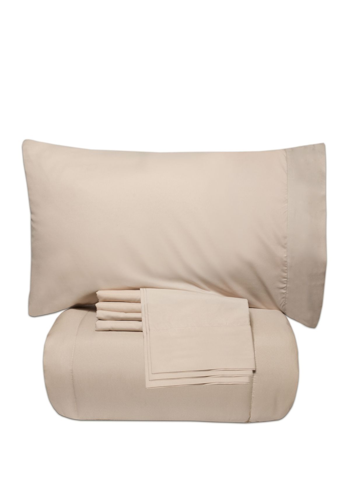 7 Piece Bed-In-A-Bag Down Alternative Comforter & Sheet Set