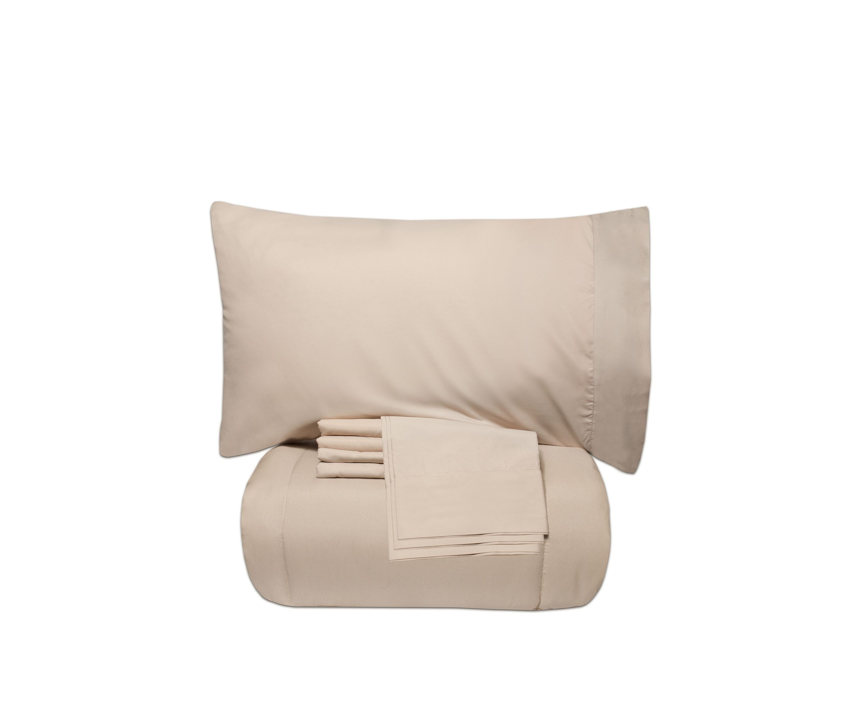 7 Piece Bed-In-A-Bag Down Alternative Comforter & Sheet Set