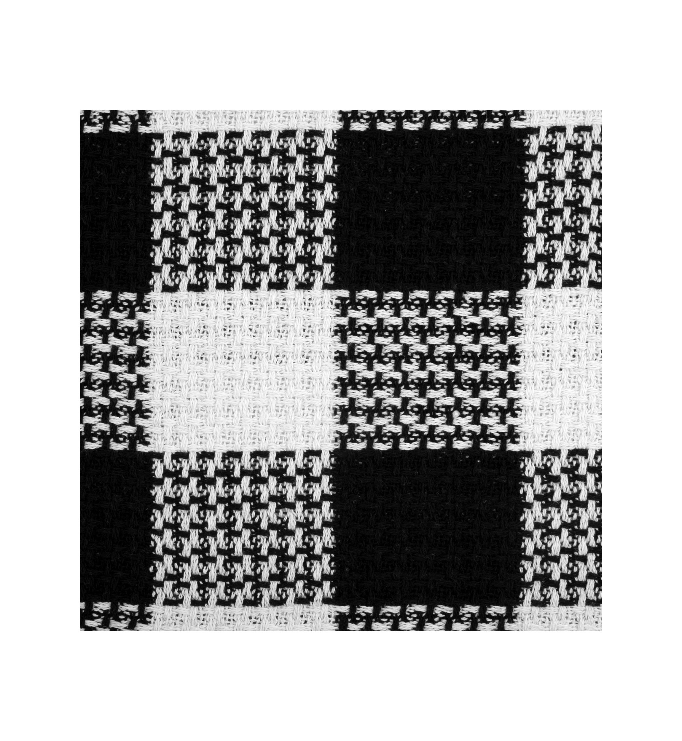 Cotton Blend Knit Buffalo Check Blanket